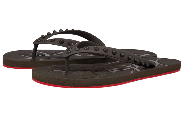 Christian Louboutin Flip Flop 'Brown Red Sole' 圖 3
