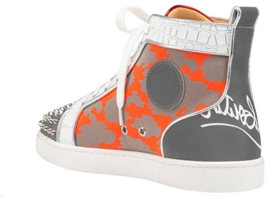 Christian Louboutin Fun Lou Spikes Flat High 'Reflex Orange Camo' 1220655-CMA3 Shop Christian Louboutin Fun Lou Spikes Flat High 'Reflex Orange Camo' 1220655-CMA3