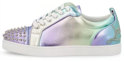 Christian Louboutin Fun Louis Junior Spikes 'Blue Low-Top Fashion Sneaker' 1220222M251 Christian Louboutin Fun Louis Junior Spikes 'Blue Low-Top Fashion Sneaker' 1220222M251