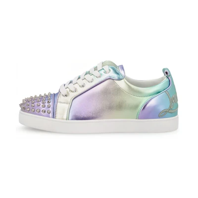 Christian Louboutin Fun Louis Junior Spikes 'Blue Low-Top Fashion Sneaker'