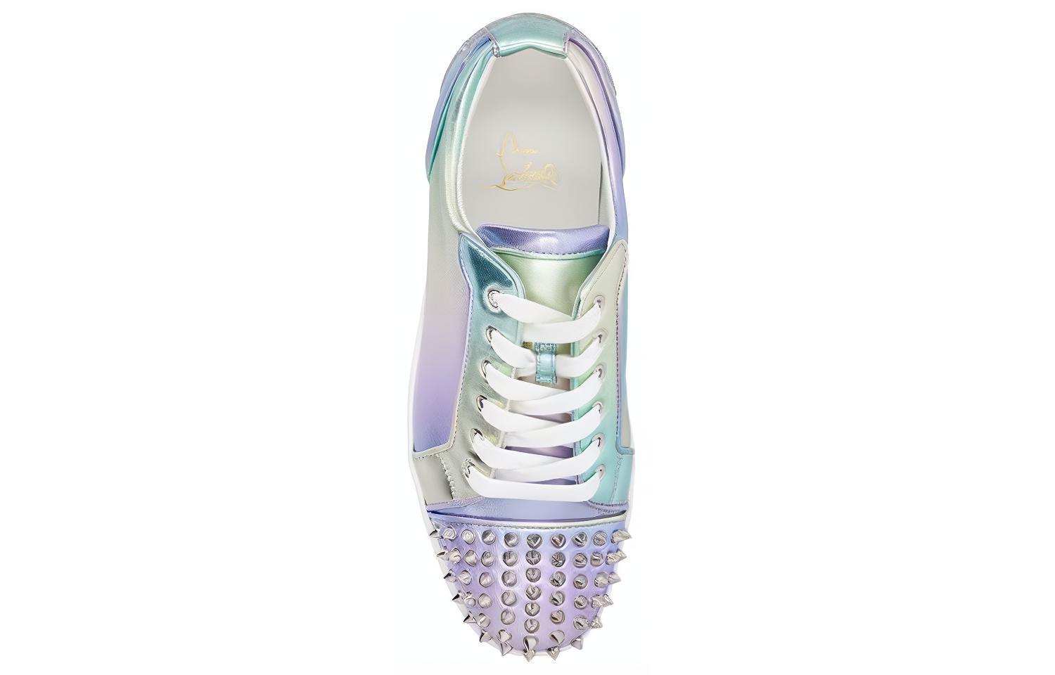 Shop Christian Louboutin Fun Louis Junior Spikes 'Sneaker Fesyen Biru Rendah Lelaki' 1220222M251