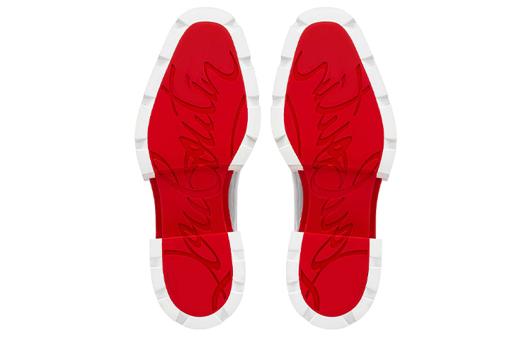 Shop Christian Louboutin Sneaker Tinggi Kulit 'Silver' 1220601SV20