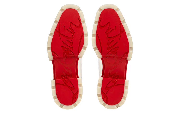 Shop クリスチャンルブタン ハイカットスニーカー (白レザー) 1221000W222