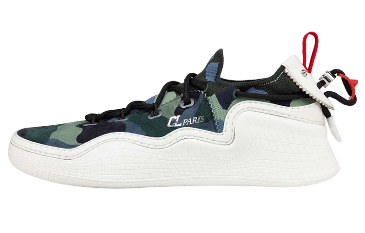 Christian Louboutin Knit Sneakers 'Military Green'