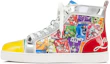 Buy Christian Louboutin Leren Hoge Sneakers ''Multicolor Print'' 3230482CMA3