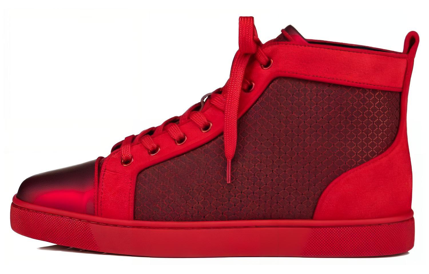 Christian Louboutin Leather High-Top Sneakers 'Red' 3230852R251