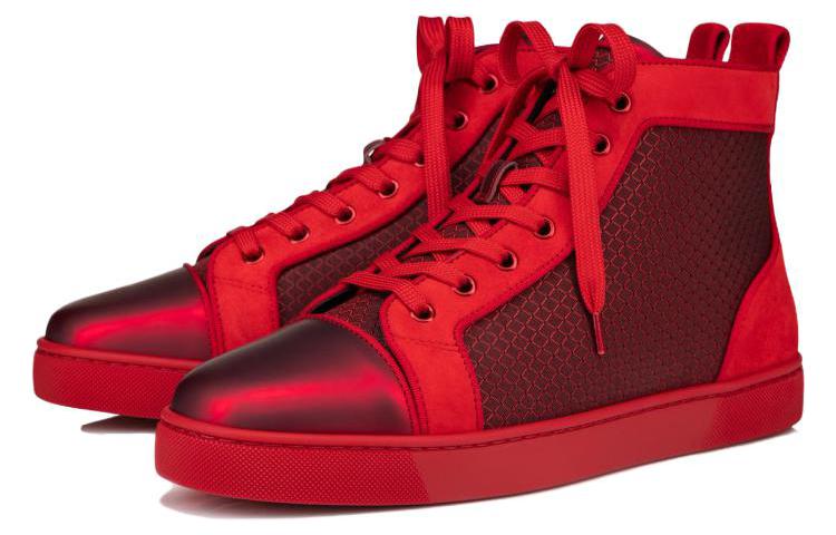 Christian Louboutin Leather High-Top Sneakers 'Red' 圖 2