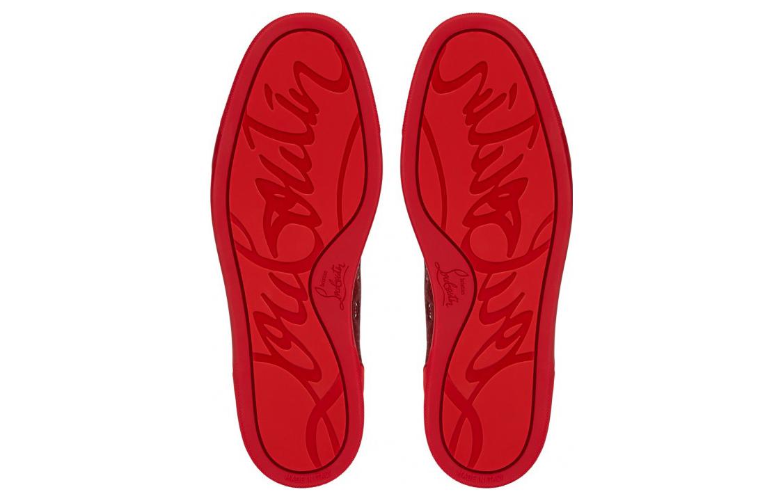 Christian Louboutin Leather High-Top Sneakers 'Red' 圖 3