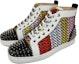 Shop Christian Louboutin Lou Spikes 2 Alto 'Raffia' zapatillas lujo 1220854-CMA3