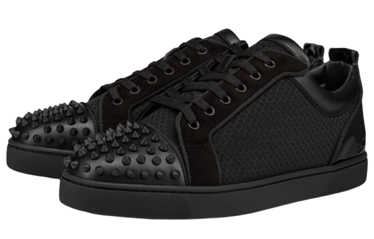 Order Christian Louboutin Lou Spikes Orlato Flat ''Nero'' 3220716B026