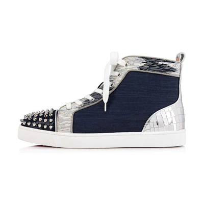 Christian Louboutin Lou Spikes Orlato Flat 'Version Marine'