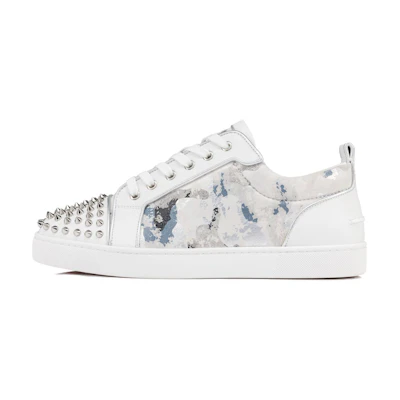 Christian Louboutin Louis Junior Spikes Orlato WhiteSilver Silver 'White'