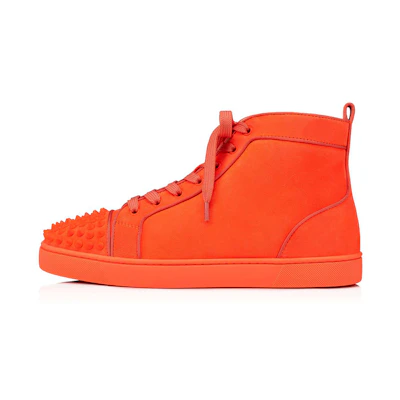 Christian Louboutin Lou Spikes Orlato Flat High 'Orange'