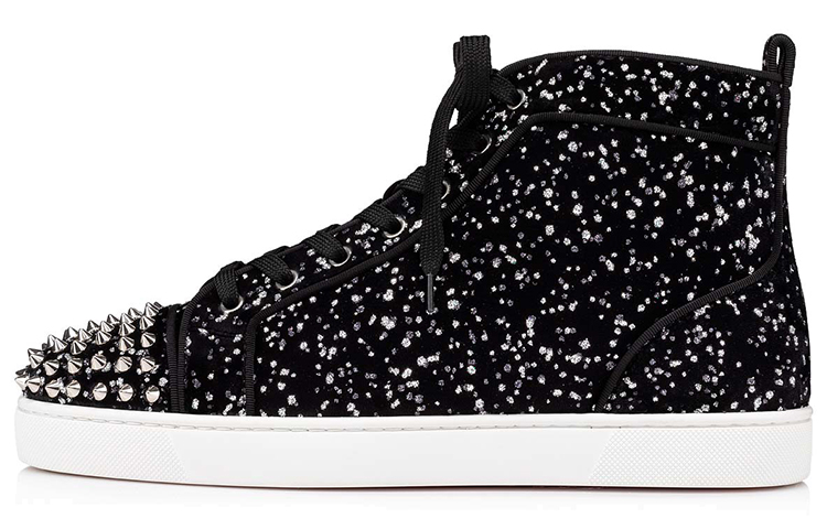 Christian Louboutin Lou Spikes Orlato High 'Black White'