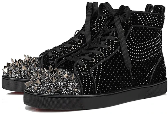 Christian Louboutin Lou Spikes Strass High-Top Sneaker ''Schwarz'' 3230430J698 Order Christian Louboutin Lou Spikes Strass High-Top Sneaker ''Schwarz'' 3230430J698