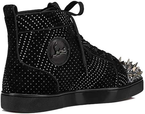Christian Louboutin Lou Spikes Strass High-Top Sneaker ''Schwarz'' 3230430J698 Lookbook Christian Louboutin Lou Spikes Strass High-Top Sneaker ''Schwarz'' 3230430J698