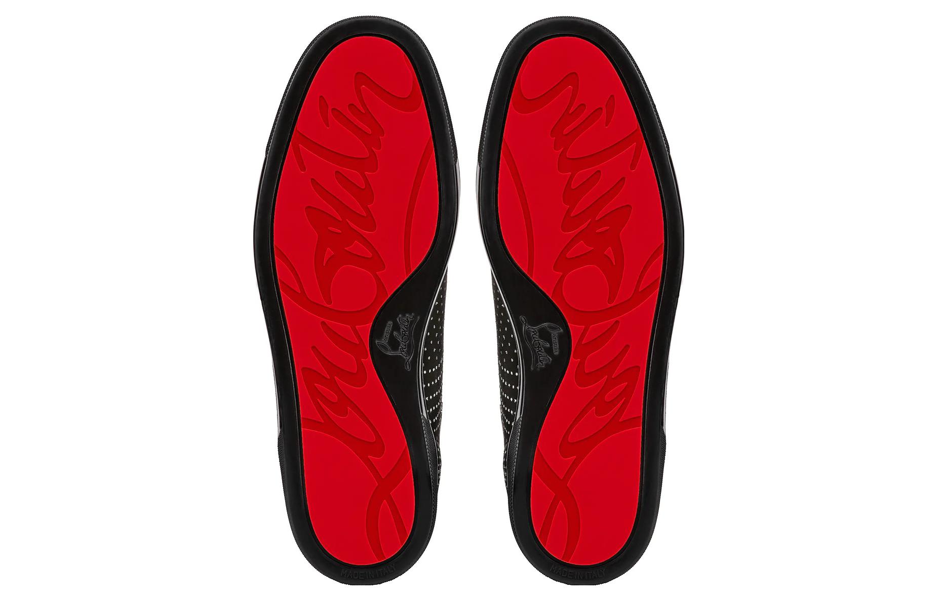 Christian Louboutin Lou Spikes Strass High-Top Sneakers 'Black' 圖 5