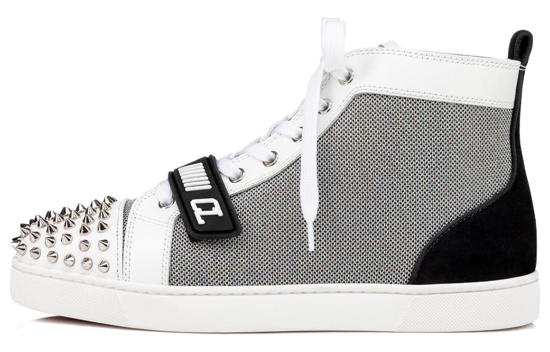 Christian Louboutin Lou Spikes VS High 'White Metallic'