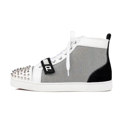 Christian Louboutin Lou Spikes VS High 'White Metallic'