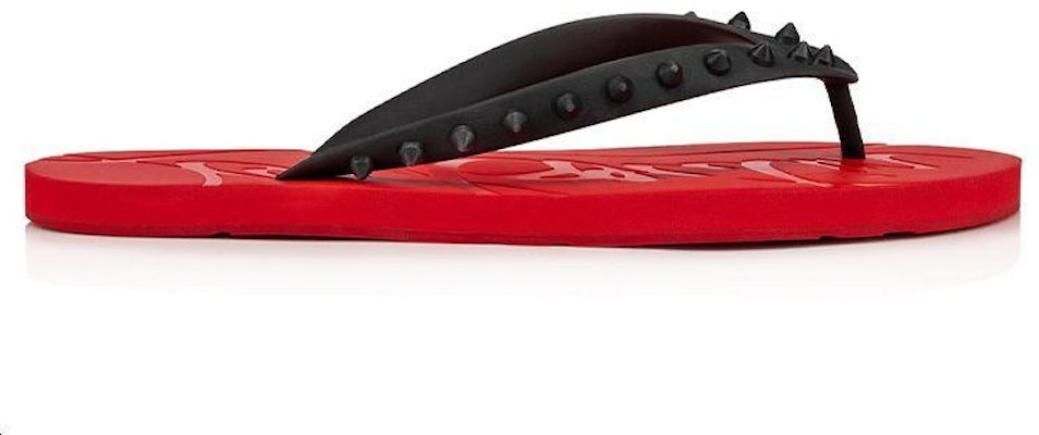 Christian Louboutin Loubi Flip Sandalias Planas 'Negro Rojo' 1201016H358 Order Christian Louboutin Loubi Flip Sandalias Planas 'Negro Rojo' 1201016H358