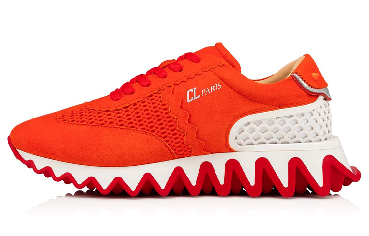 Christian Louboutin Loubishark 'Orange Low-Top'