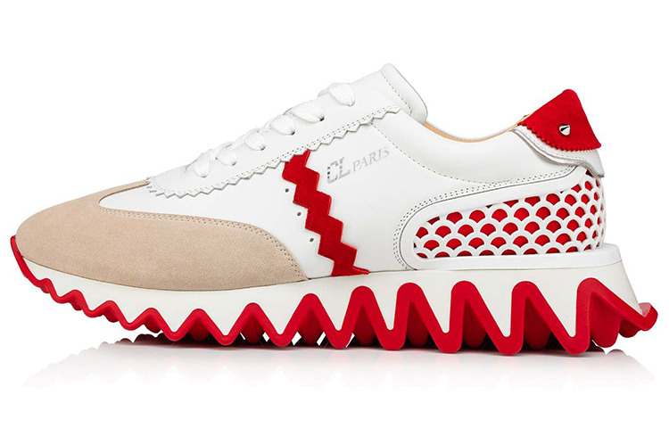 Christian Louboutin Loubishark Flat 'White Red'