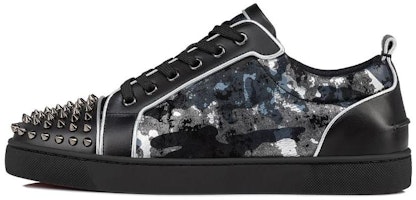 Christian Louboutin Louis Flat Calf Low Top Sneakers 'Black Leather' 1240443B750 Christian Louboutin Louis Flat Calf Low Top Sneakers 'Black Leather' 1240443B750