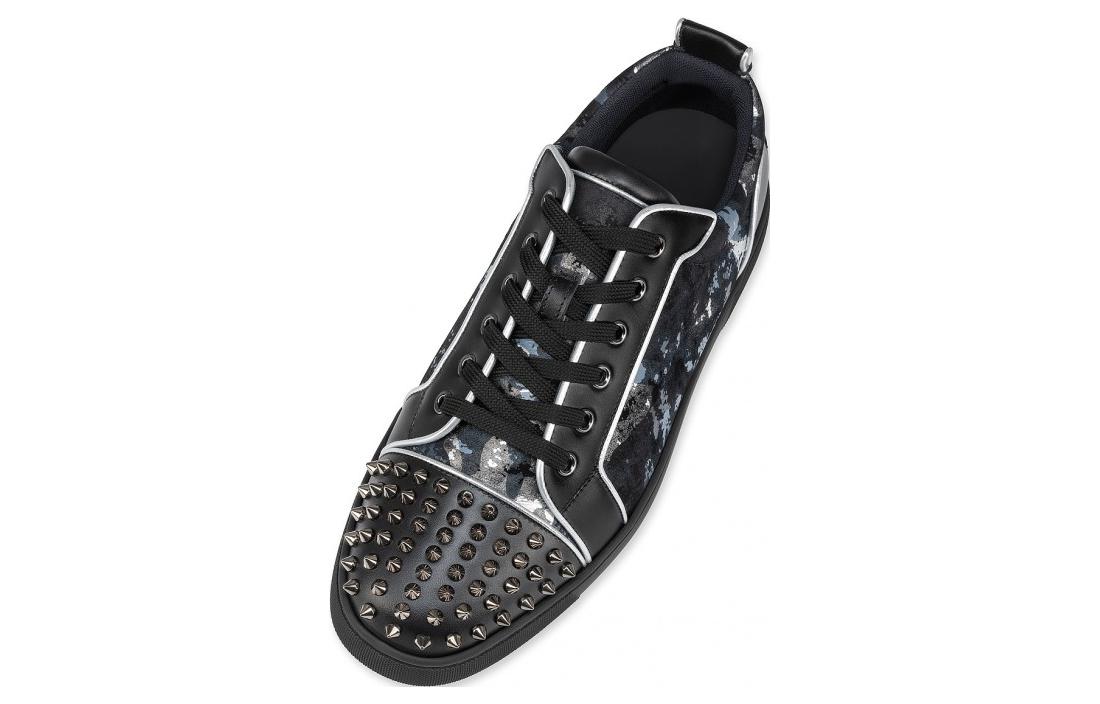 Shop Zapatillas Bajas Christian Louboutin Louis Flat Calf 'Cuero Negro' 1240443B750