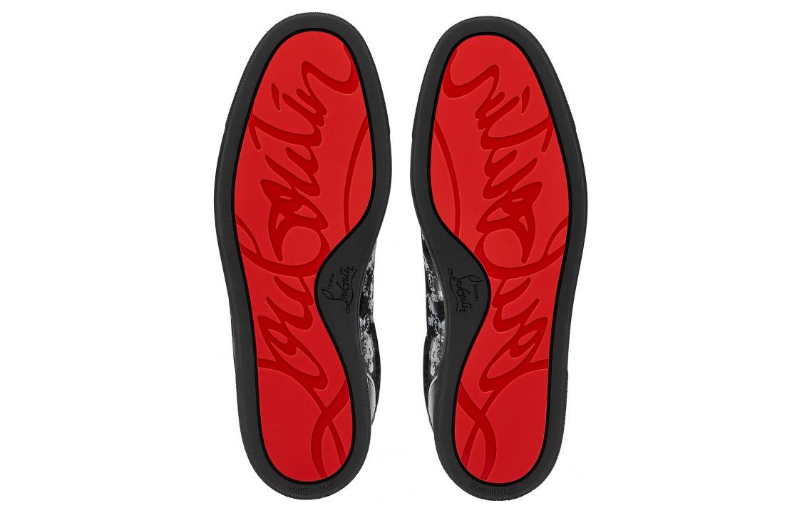 Purchase Zapatillas Bajas Christian Louboutin Louis Flat Calf 'Cuero Negro' 1240443B750