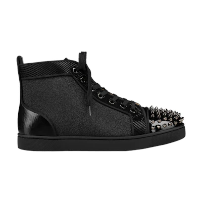 Christian Louboutin Louis Flat Calf Spikes 'Black Silver'