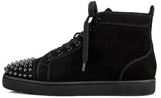 Christian Louboutin Louis Flat Calf Spikes 'Black Suede' 1140458B049 Christian Louboutin Louis Flat Calf Spikes 'Black Suede' 1140458B049