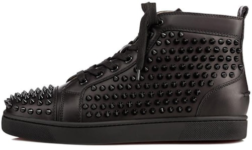 Christian Louboutin Louis Flat Calf Spikes 'Hitam' 1101083B049 Buy Christian Louboutin Louis Flat Calf Spikes 'Hitam' 1101083B049