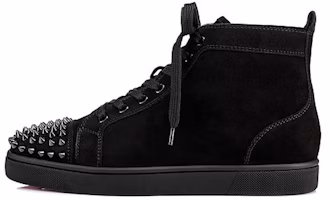 Christian Louboutin Louis Flat Calf Spikes 'Black Suede' 1140458B049 Christian Louboutin Louis Flat Calf Spikes 'Black Suede' 1140458B049
