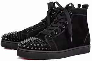 Order Christian Louboutin Louis Flat Calf Spikes 'Black Suede' 1140458B049