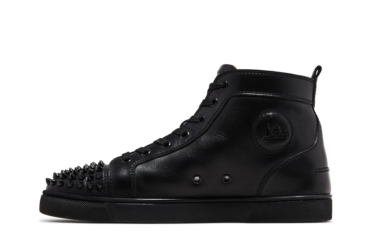 Christian Louboutin Louis Flat Calf Spikes 'Black'