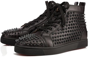 Christian Louboutin Louis Flat Calf Spikes 'Hitam' 1101083B049 Lookbook Christian Louboutin Louis Flat Calf Spikes 'Hitam' 1101083B049