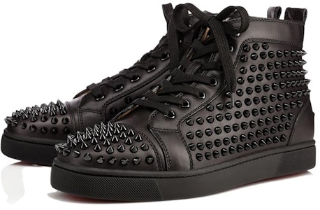 Christian Louboutin Louis Flat Calf Spikes 'Hitam' 1101083B049 Lookbook Christian Louboutin Louis Flat Calf Spikes 'Hitam' 1101083B049