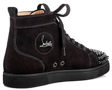 Christian Louboutin Louis Flat Calf Spikes 'Suede Hitam' 1140458B049 Lookbook Christian Louboutin Louis Flat Calf Spikes 'Suede Hitam' 1140458B049