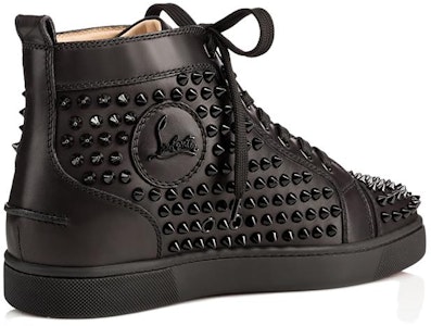Christian Louboutin Louis Flat Calf Spikes 'Hitam' 1101083B049 Shop Christian Louboutin Louis Flat Calf Spikes 'Hitam' 1101083B049