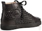 Shop Christian Louboutin Louis Flat Calf Spikes 'Hitam' 1101083B049