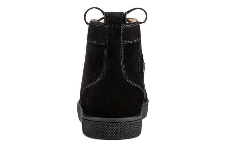 Shop Christian Louboutin Louis Flat Calf Spikes 'Black Suede' Kasut Lelaki Kulit Hitam. 1140458B049