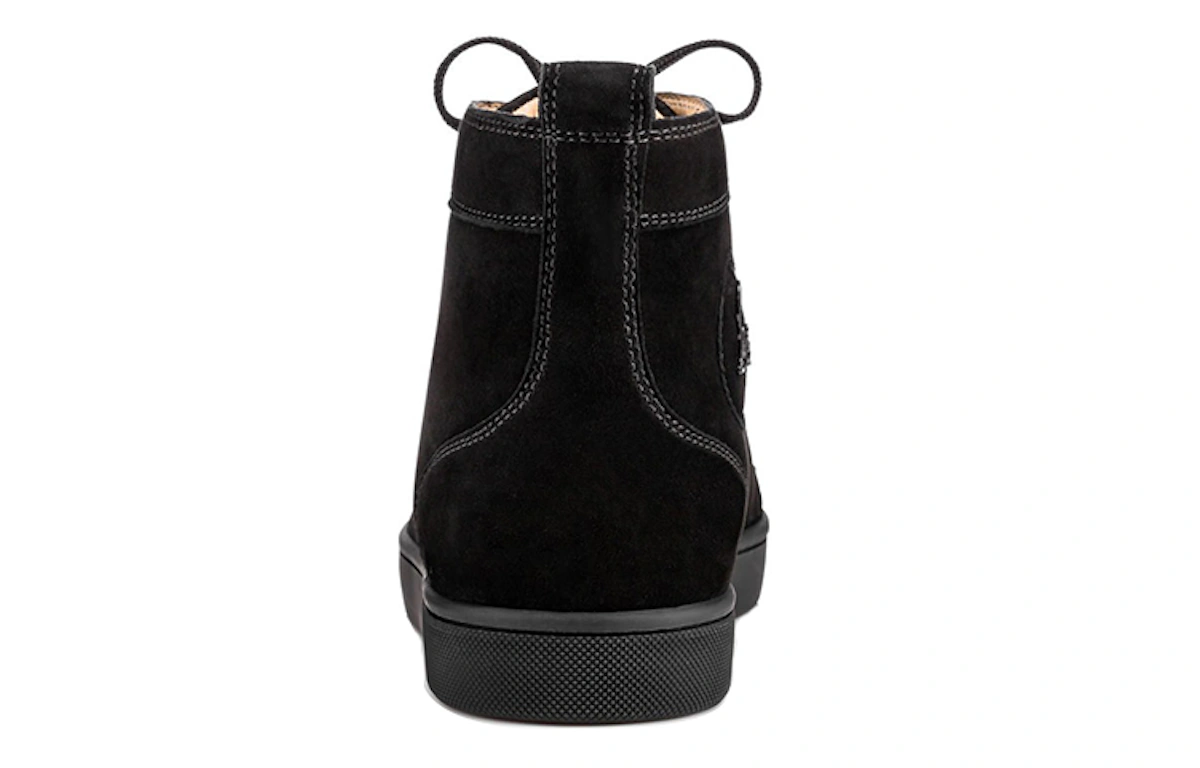 Christian Louboutin Louis Flat Calf Spikes 'Black Suede'