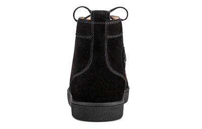 Christian Louboutin Louis Flat Calf Spikes 'Black Suede'
