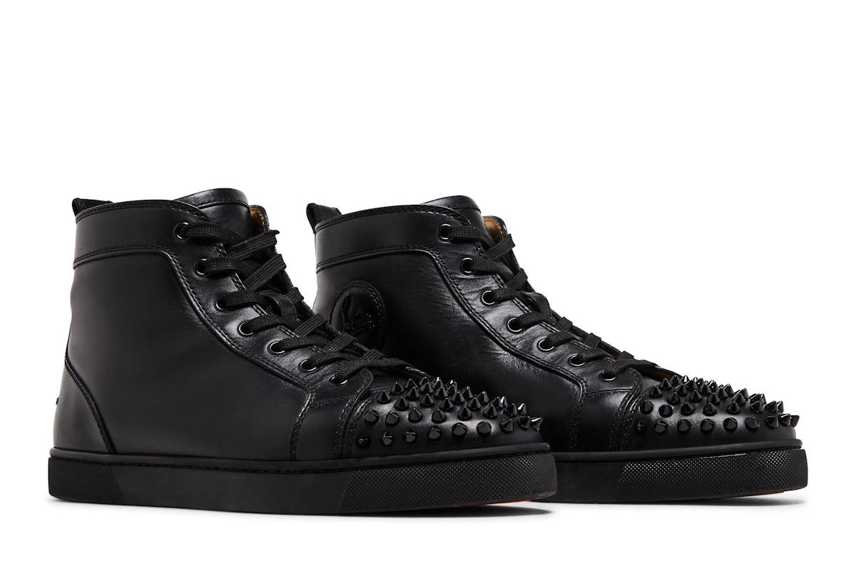 Christian Louboutin Louis Flat Calf Spikes 'Black'