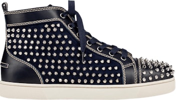 Christian Louboutin Louis Flat Calf Spikes 'Blue' 3200071-U643 Christian Louboutin Louis Flat Calf Spikes 'Blue' 3200071-U643