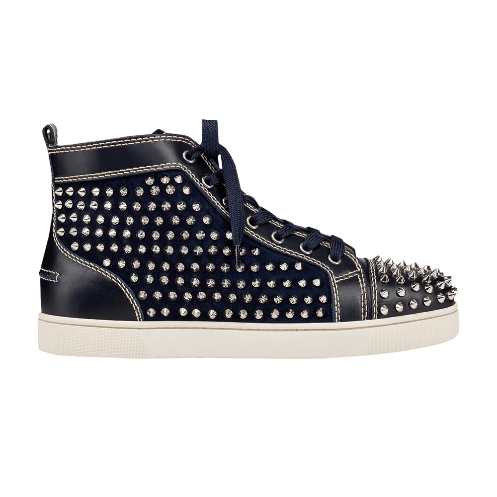 Buy Christian Louboutin Louis Flat Calf Spikes 'Azul' 3200071-U643