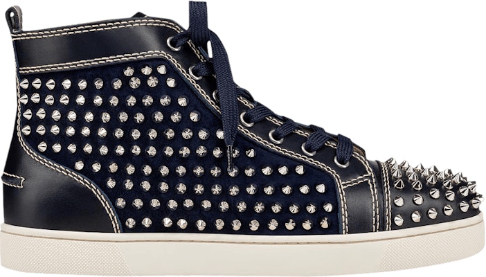 Christian Louboutin Louis Flat Calf Spikes 'Blue' 3200071-U643 Buy Christian Louboutin Louis Flat Calf Spikes 'Blue' 3200071-U643