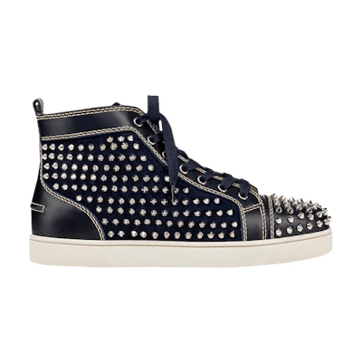 Christian Louboutin Louis Flat Calf Spikes 'Blue'
