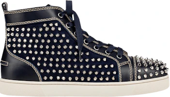 Christian Louboutin Louis Flat Calf Spikes 'Blue' 3200071-U643 Christian Louboutin Louis Flat Calf Spikes 'Blue' 3200071-U643