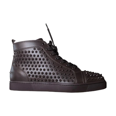 Christian Louboutin Louis Flat Calf Spikes 'Cramoisi'